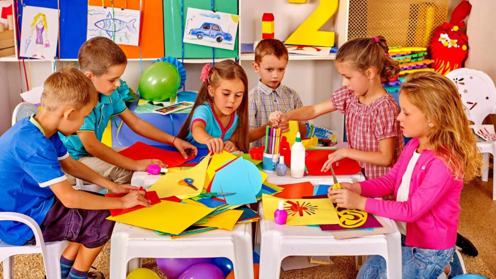 children playing in Nursery barsha