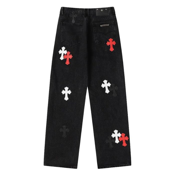 Chrome Hearts Embroidered Jeans Black