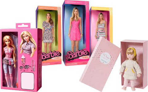 Custom-Printed Barbie Doll Boxes